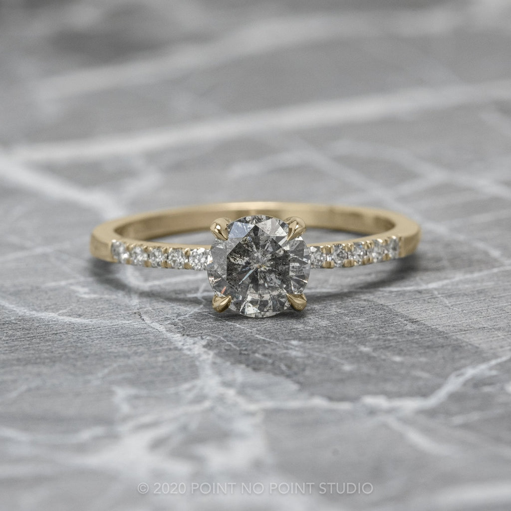 Salt and Pepper Diamond Ring, Point No Point Studio