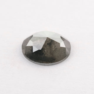 2.58 Carat Salt and Pepper Rose Cut Oval Diamond