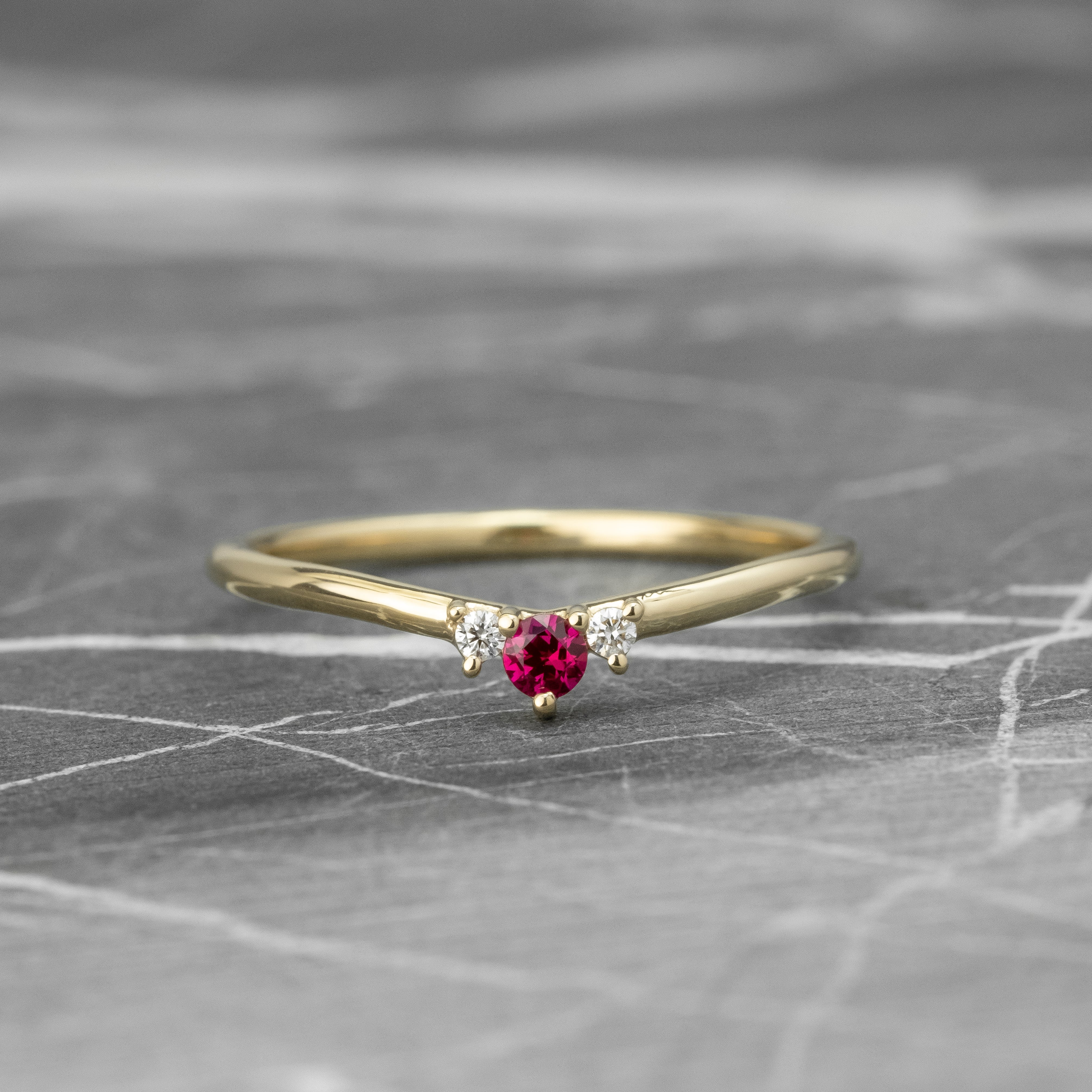Ruby & Diamond Wedding Band Anniversary Ring 14k Rose Gold 0.75ct - IR2270
