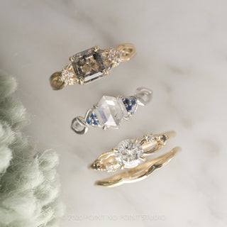 Custom Asscher Diamond Woven Engagement Ring