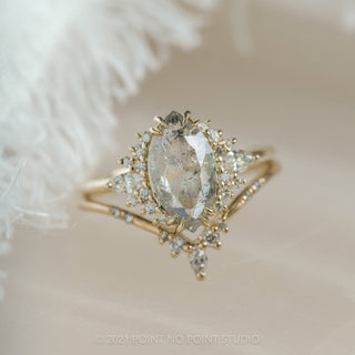 Salt and Pepper Marquise Diamond Ring