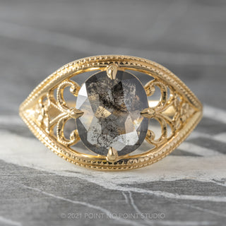Oval Art Deco Filigree Engagement Ring