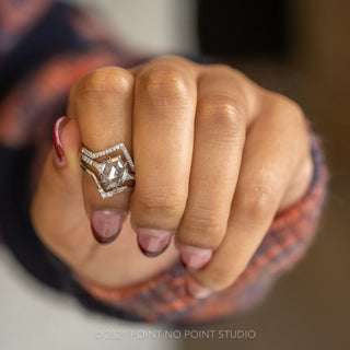Salt and  Pepper Diamond engagement Ring