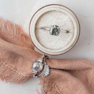 salt and pepper diamond engagement ring