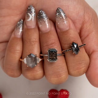 Custom All Black Diamond Jules Engagement Ring