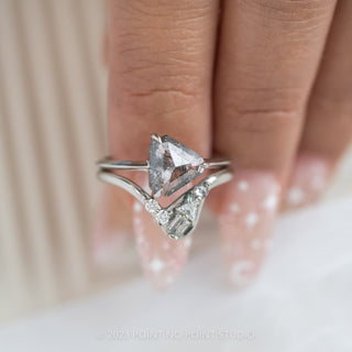 salt and pepper geometric diamond ring