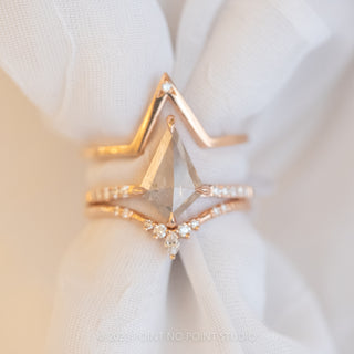 Kite diamond engagement ring