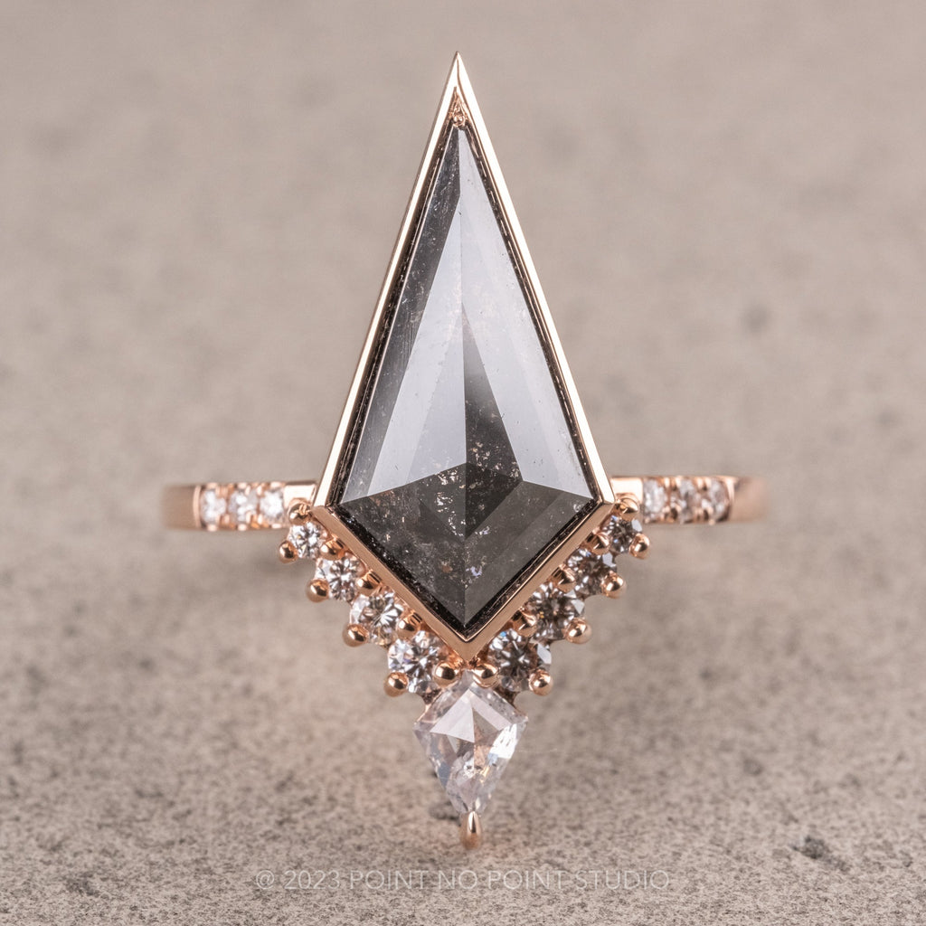 Black Diamond Engagement Ring, Point No Point Studio