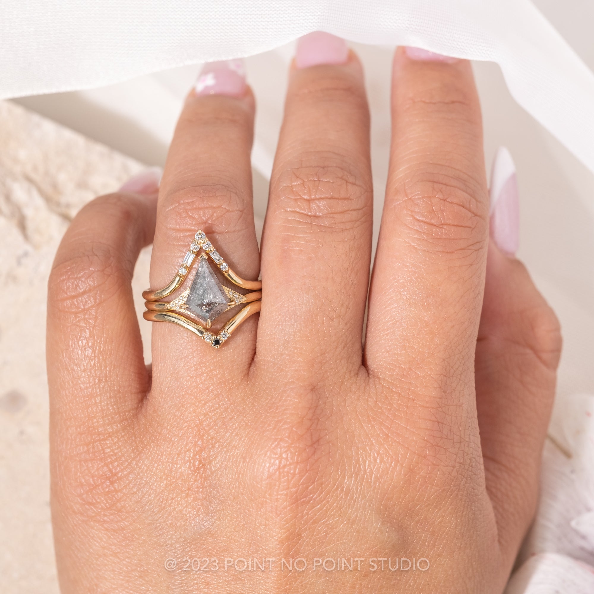 0.68ct Kite-Set Princess Cut Diamond 14k Two-Tone Engagement Ring – Elite  Fine Jewelers