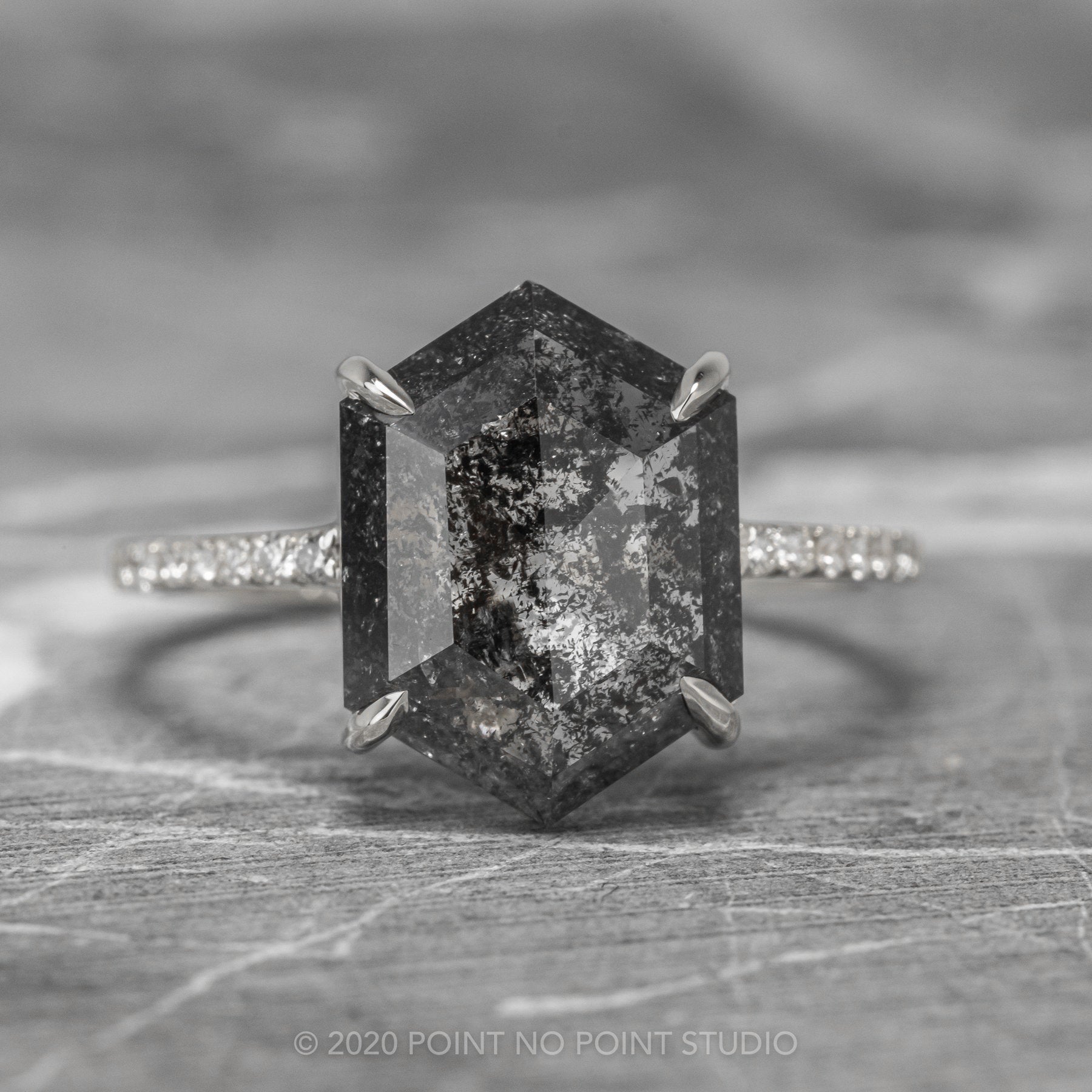 Black Rough Diamond Ring