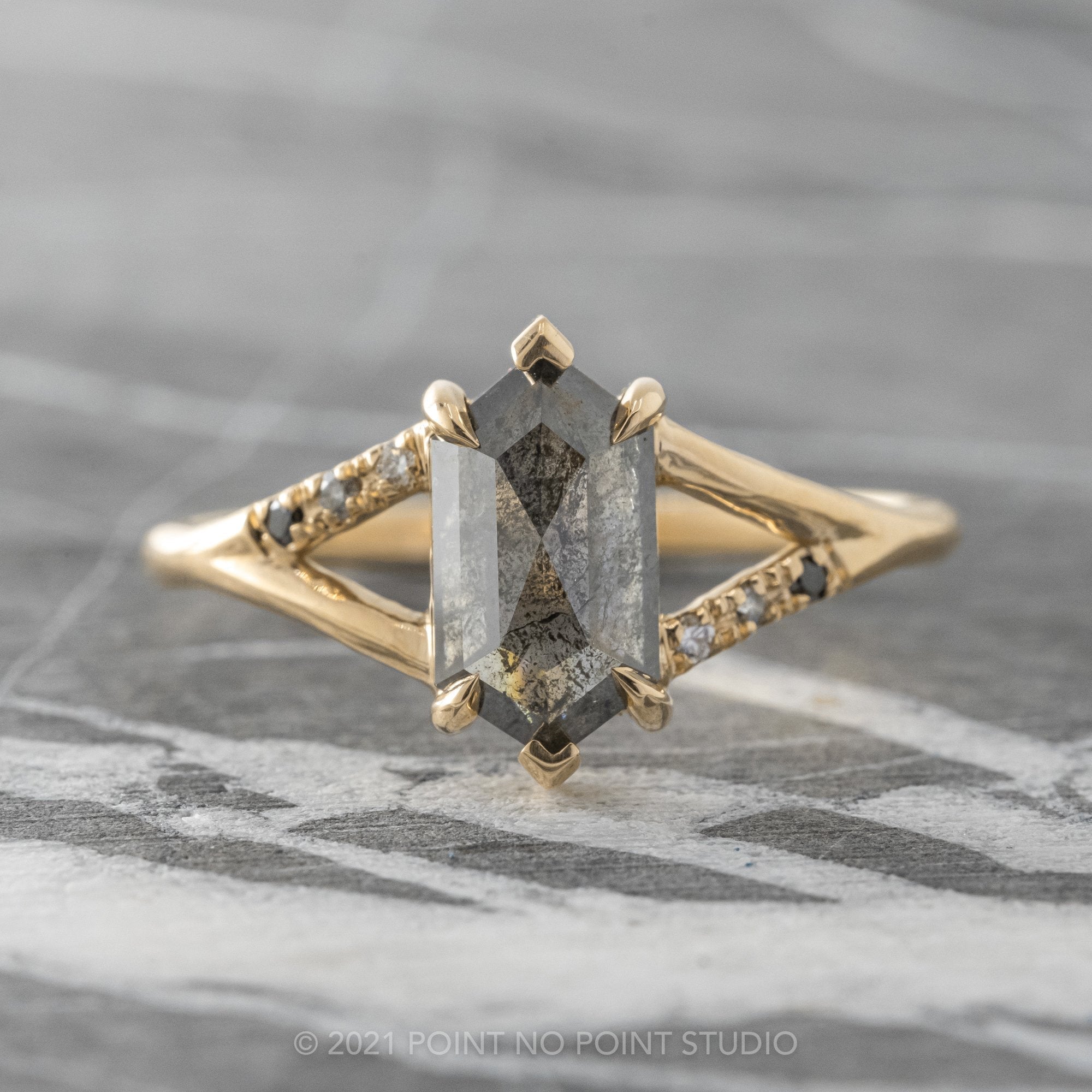 Point Cut Diamond Ring