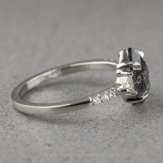 Salt & Pepper Hexagon Diamond Ring