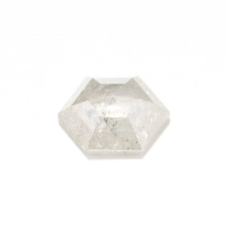 1.27 Carat Light Salt and Pepper Rose Cut Hexagon Diamond