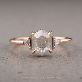 Icy White Hexagon Diamond Ring