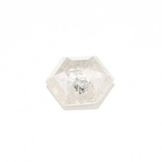 1.12 Carat Light Salt and Pepper Rose Cut Hexagon Diamond