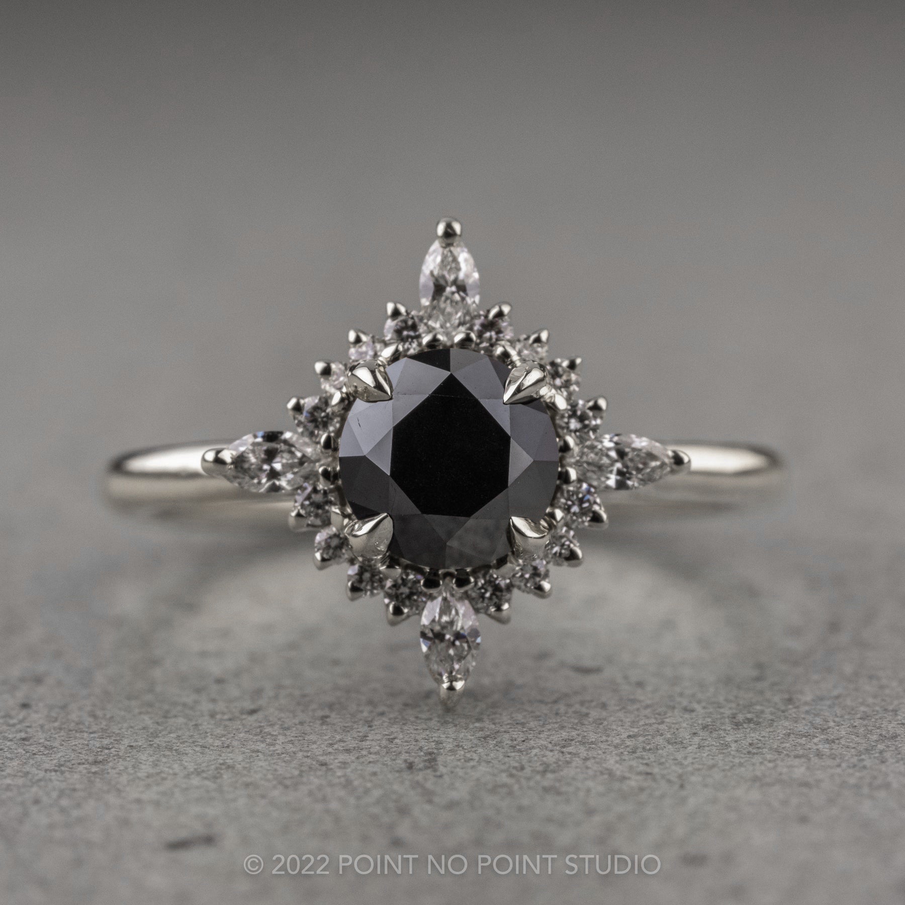 Natural black diamond ring Clearance