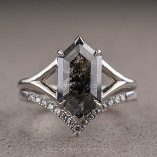 Black Speckled Diamond Ring