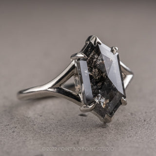Black Speckled Diamond Ring