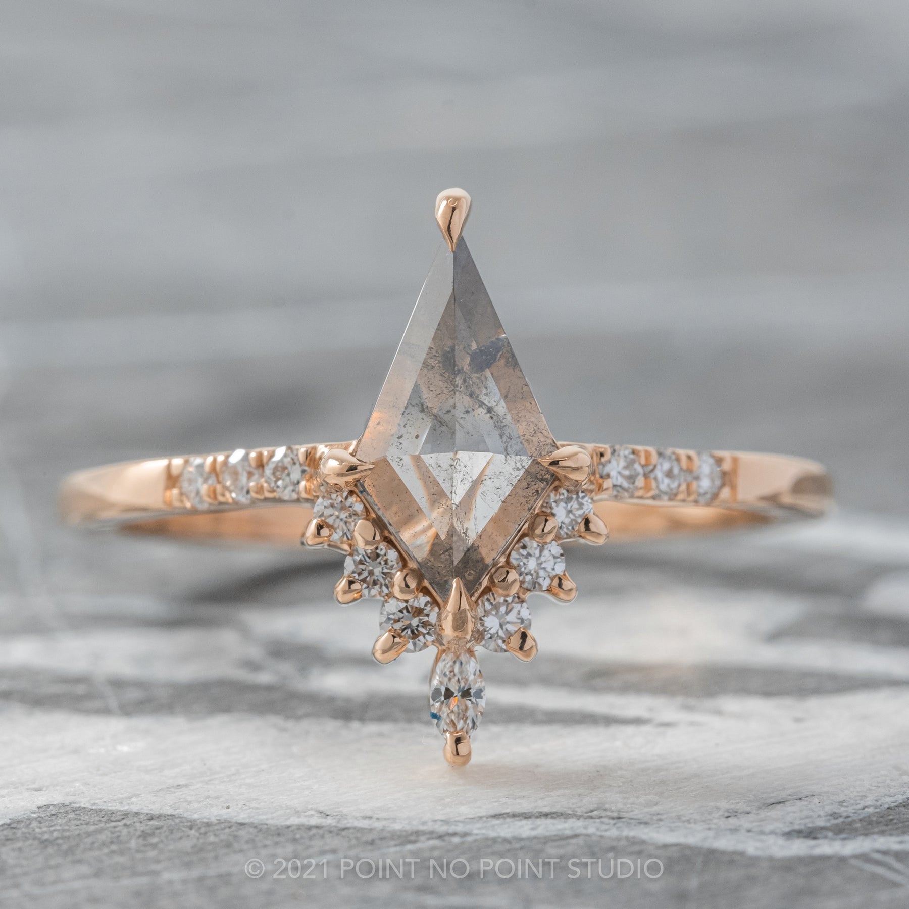Sharp Point Ring Point Cut Diamond Ring
