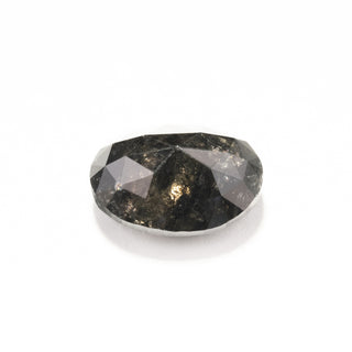 2.20 Carat Black Speckled Rose Cut Oval Diamond