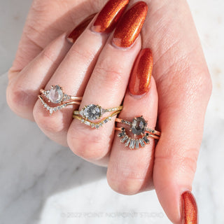 Salt and Pepper Diamond Engagement Ring