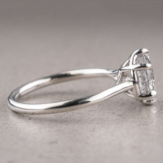 1.83 Carat Salt and Pepper Round Diamond Engagement Ring, Madeline Setting, Platinum