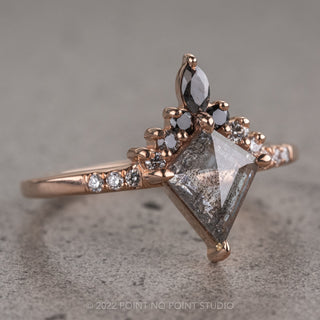 Salt & Pepper Kite Diamond Ring