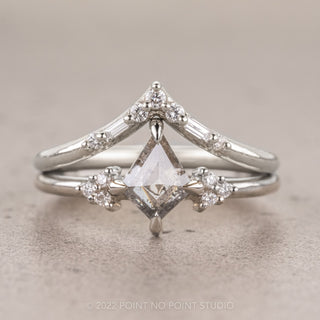 salt and pepper kite diamond ring