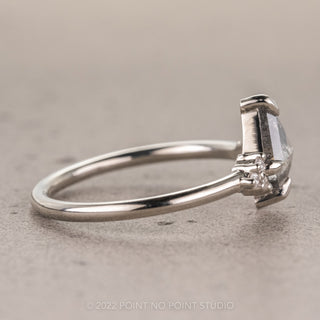 salt and pepper kite diamond ring