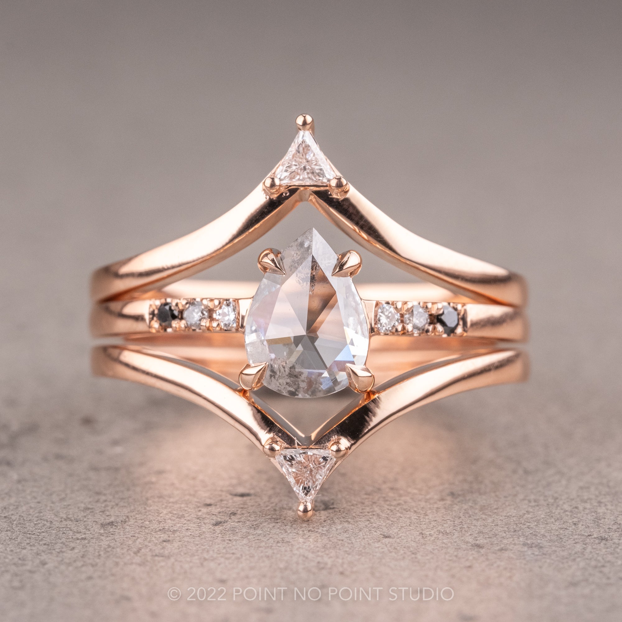 ROSE GOLD TRIANGLE RING | Yara Jewellery