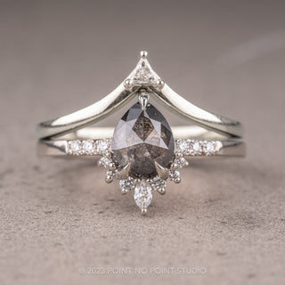 black pear diamond ring