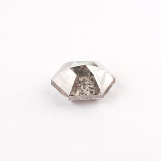 3.01 Carat Salt and Pepper Rose Cut Hexagon Diamond
