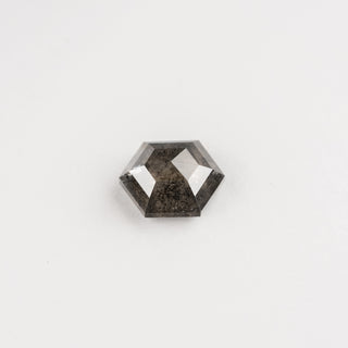 3.58 Carat Salt and Pepper Rose Cut Hexagon Diamond