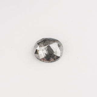 3.76 Carat Salt and Pepper Rose Cut Oval Diamond