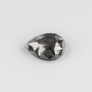 4.15 Carat Black Speckled Double Cut Pear Diamond