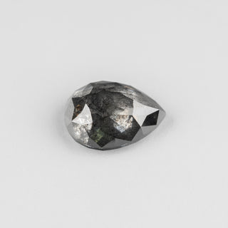 4.15 Carat Black Speckled Double Cut Pear Diamond