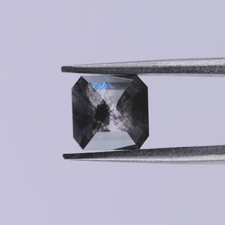 1.79 Carat Salt and Pepper Rose Cut Asscher Diamond