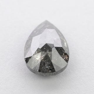 6.81 Carat Black Diamond, Rose Cut Pear