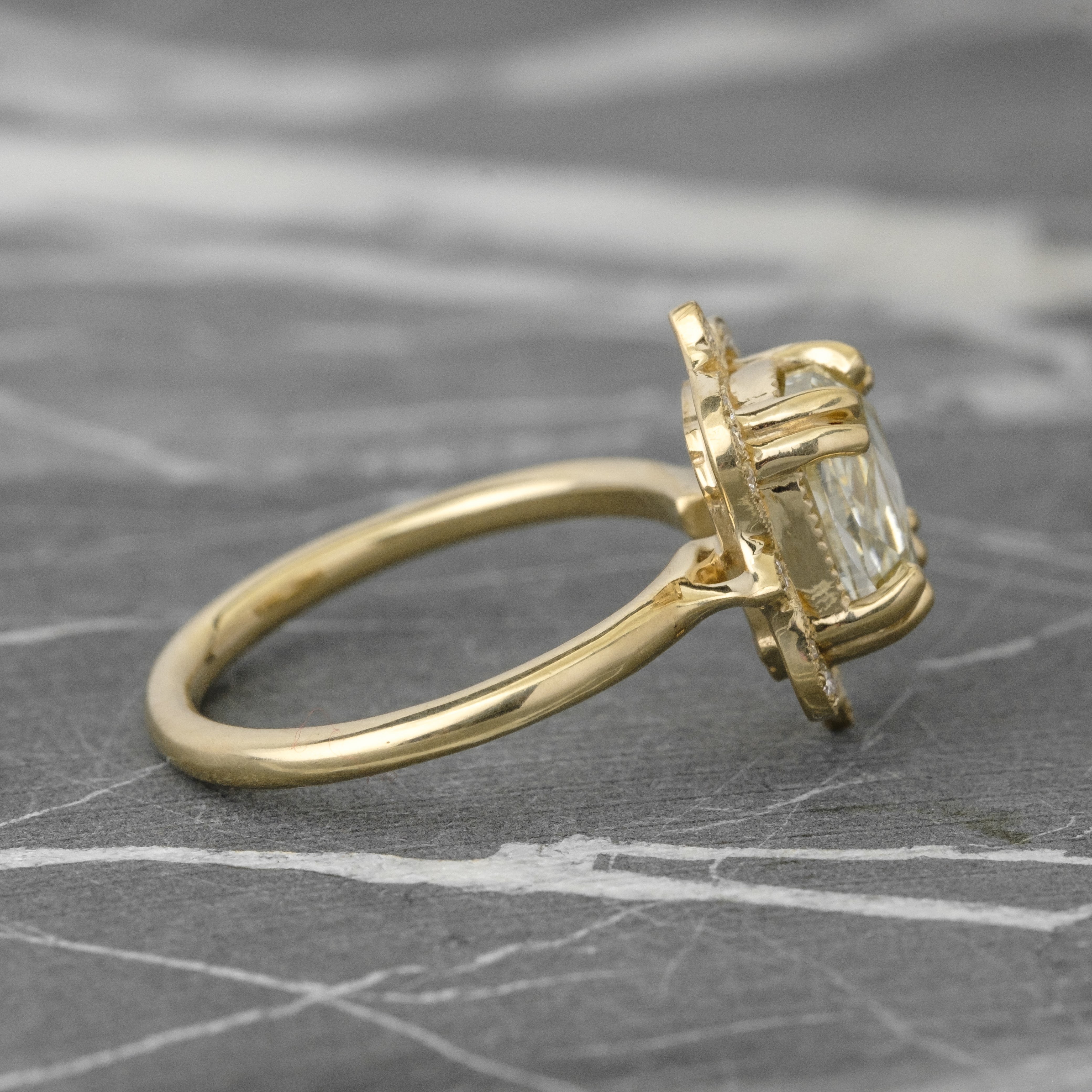 Vintage Looking Morganite Engagement Ring On 10k Rose Gold 1.50 Carat –  agemz