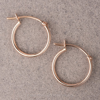 Ariella Huggie Earrings, 14k Rose Gold