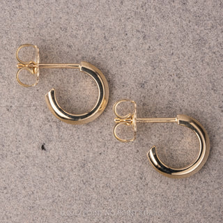 Amelia Hoop Earrings, 14k Yellow Gold