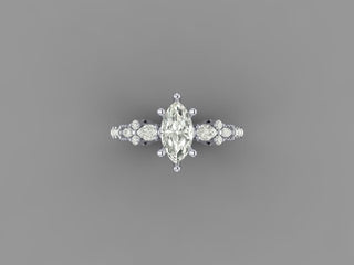 Custom Vintage Moissanite Engagement Ring