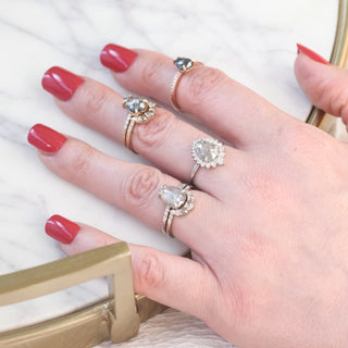 Salt and Pepper Diamond Ring, Gwen 14k Gold