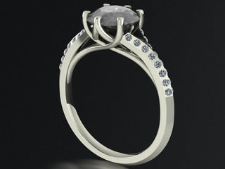 Custom Salt & Pepper Platinum Mackenzie Engagement Ring