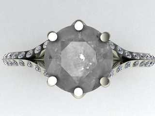 Custom Salt & Pepper Platinum Mackenzie Engagement Ring