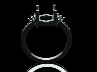 Custom Quincy setting engagement ring