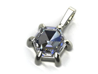 Custom hexagon diamond necklace