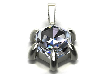 Custom hexagon diamond necklace