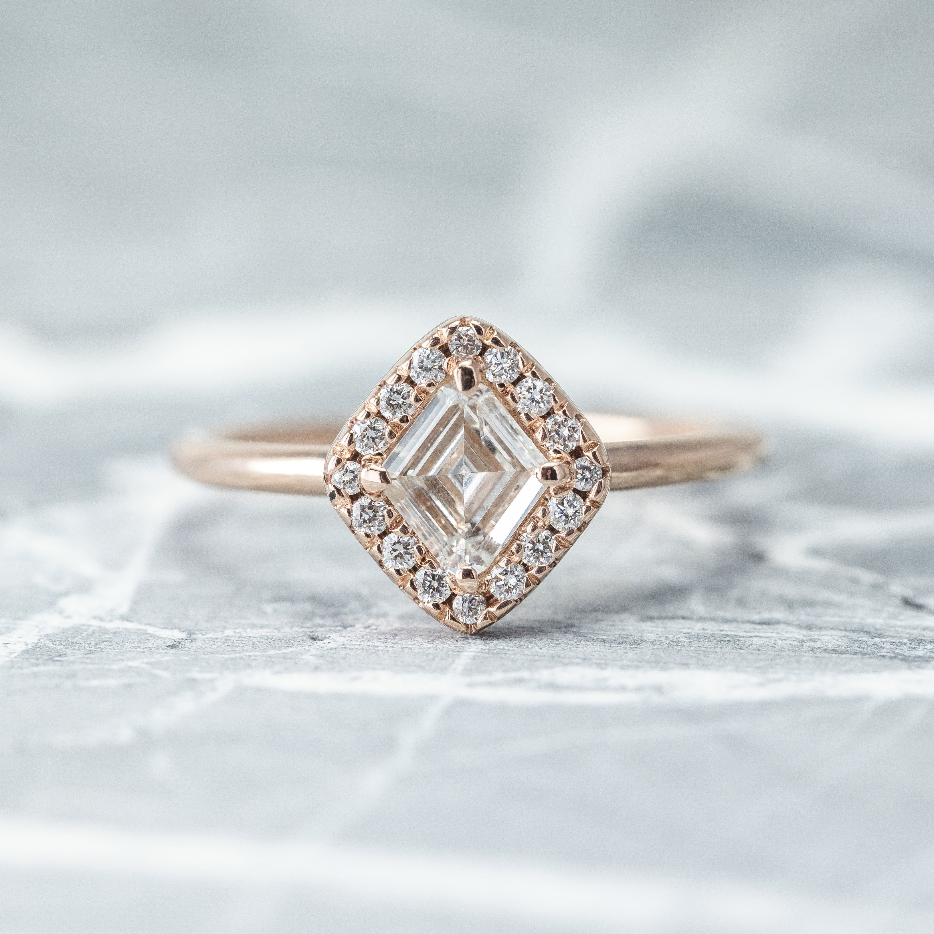 Madison: Radiant Cut Diamond Engagement Ring with Thin Pavé Band | Ken &  Dana Design