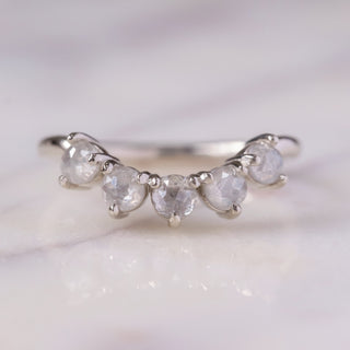 Evelyn Diamond Contour Wedding Ring, 14k White Gold